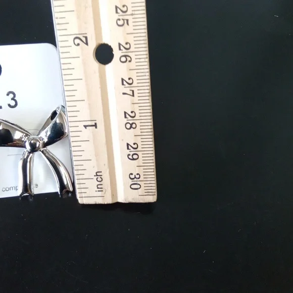 Silver Bow Post Earrings NEW - Picture 5 of 6